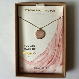 Demdaco pink pendant necklace